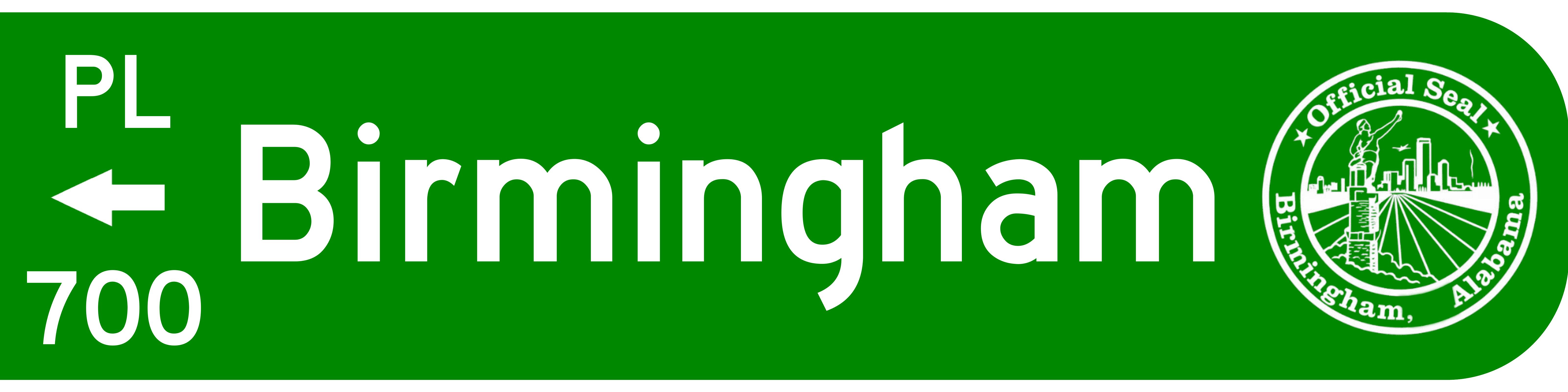 Birmingham, AL street sign keychain
