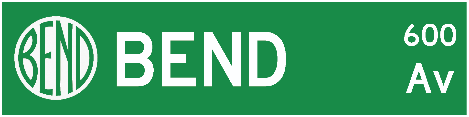Bend, OR street sign keychain