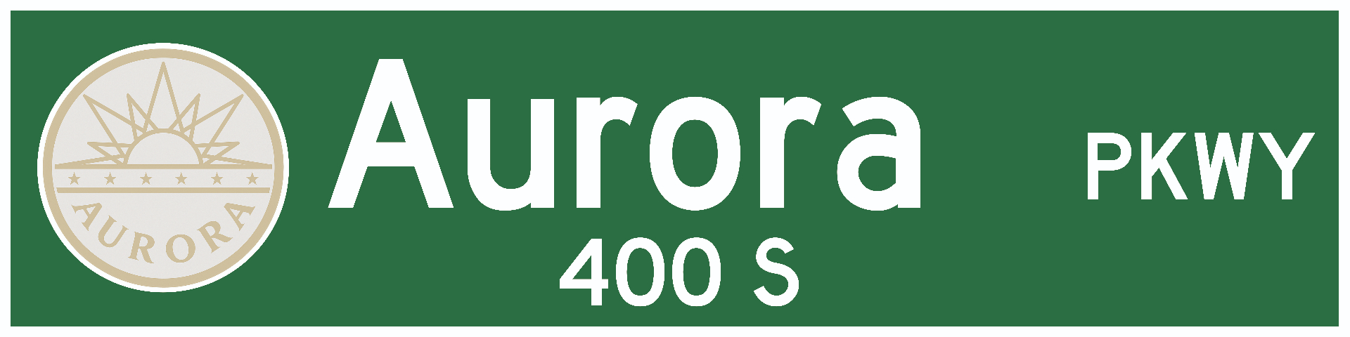 Aurora, CO street sign keychain