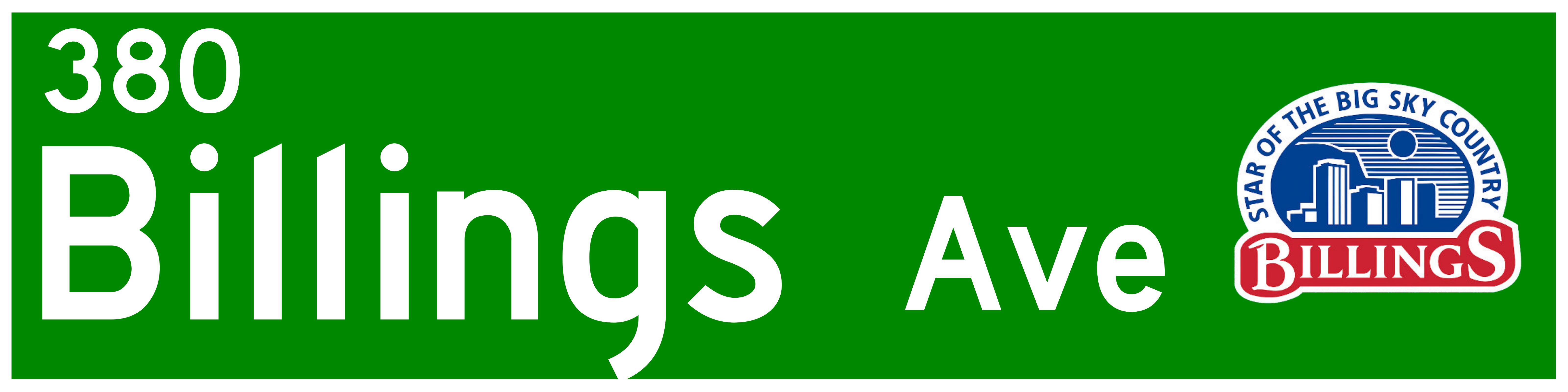Billings, MT street sign keychain