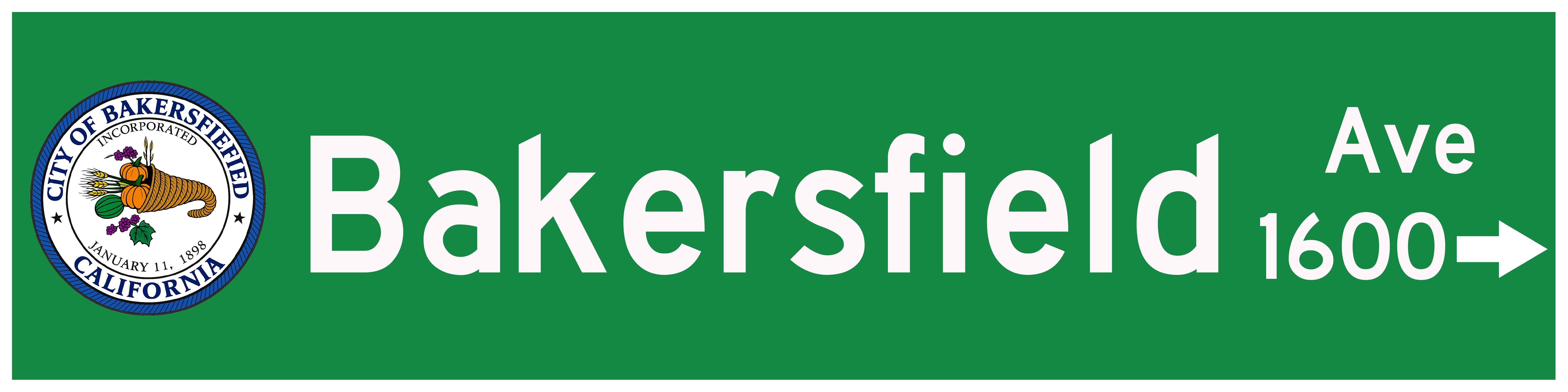 Bakersfield, CA street sign keychain