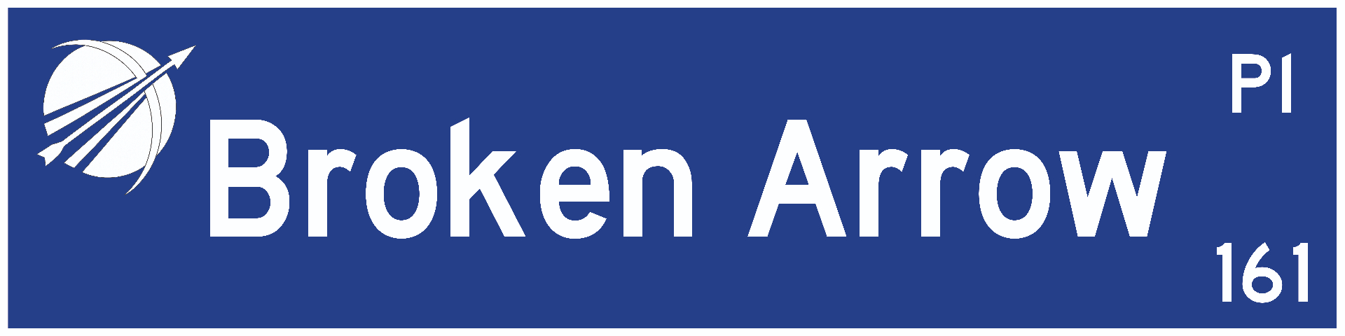 Broken Arrow, OK street sign keychain
