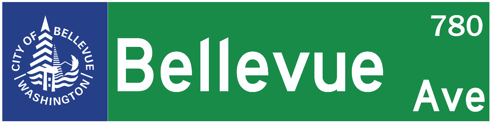Bellevue, WA street sign keychain