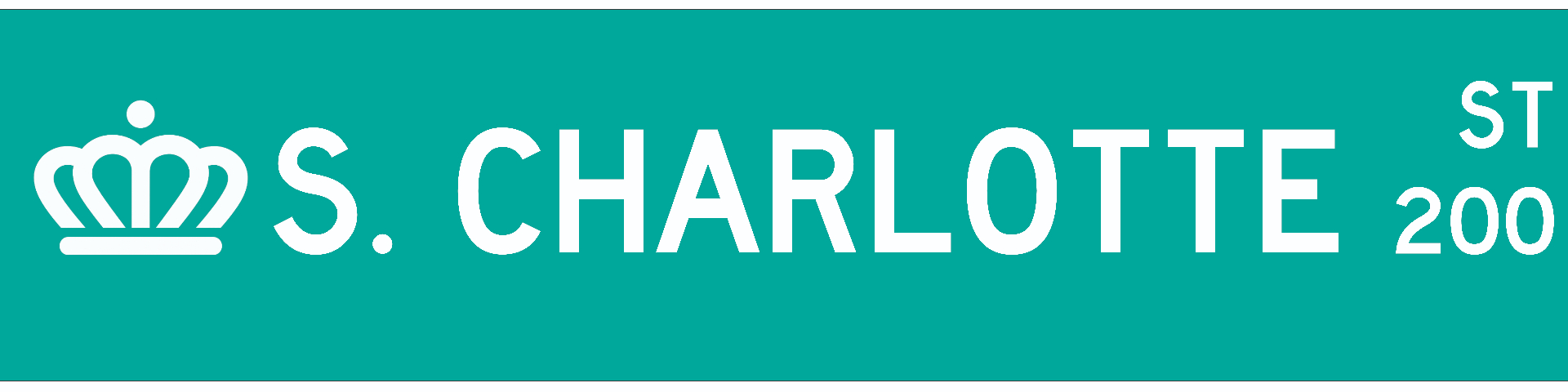 Charlotte, NC street sign keychain
