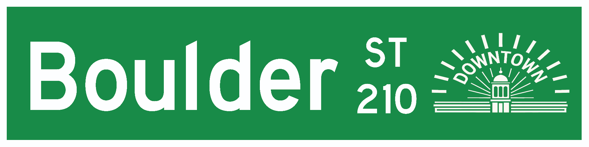 Boulder, CO street sign keychain