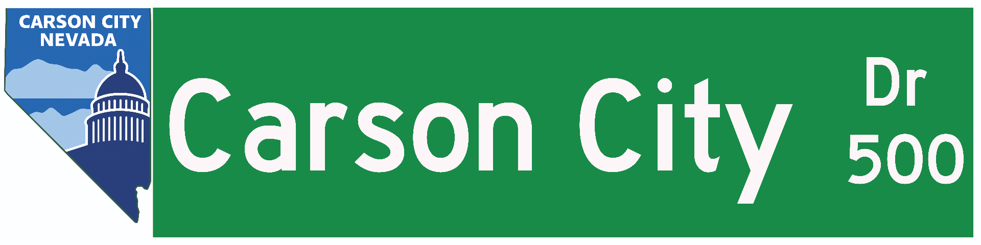 Carson City, NV street sign keychain