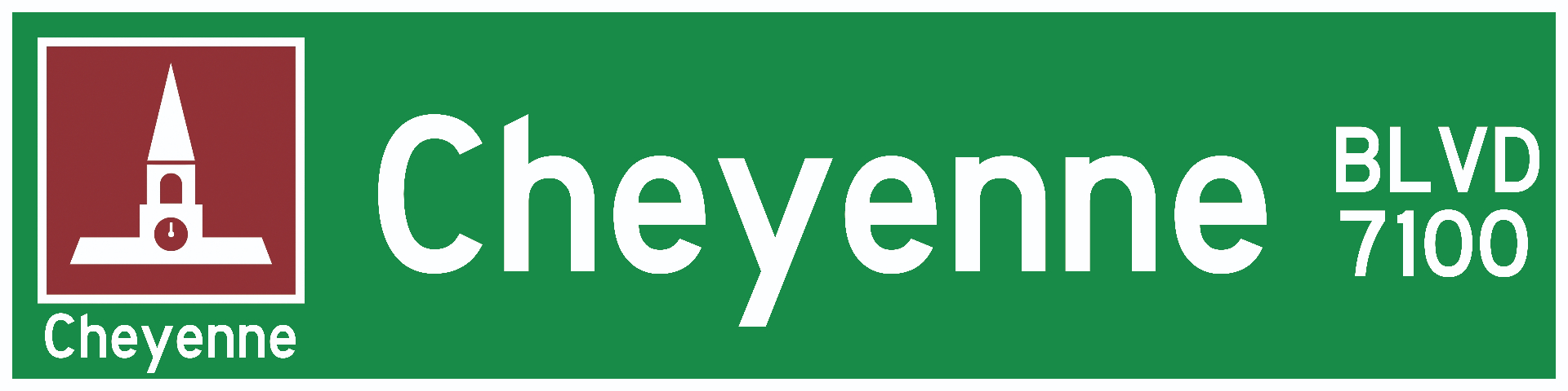 Cheyenne, WY street sign keychain