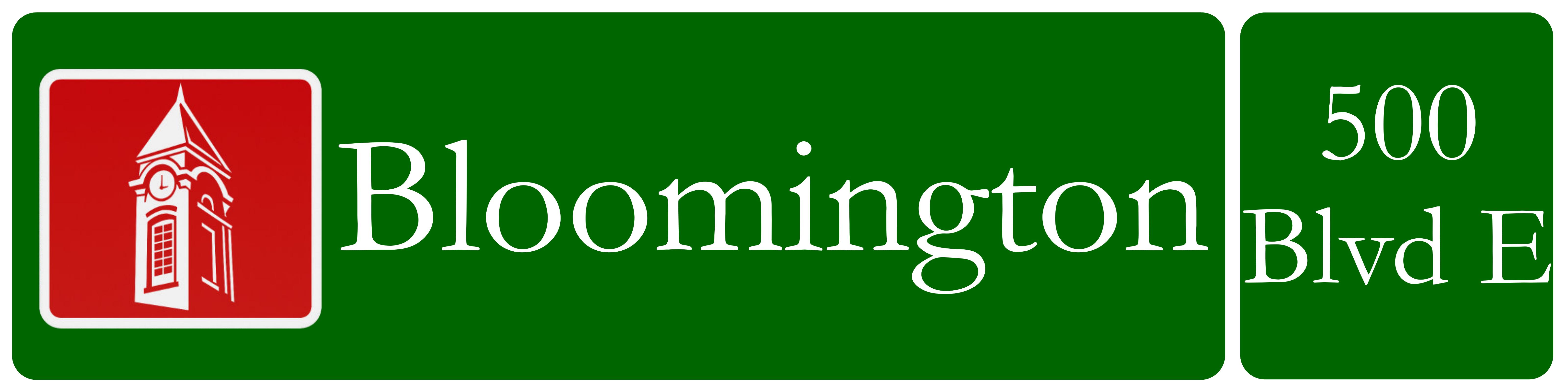 Bloomington, IN street sign keychain