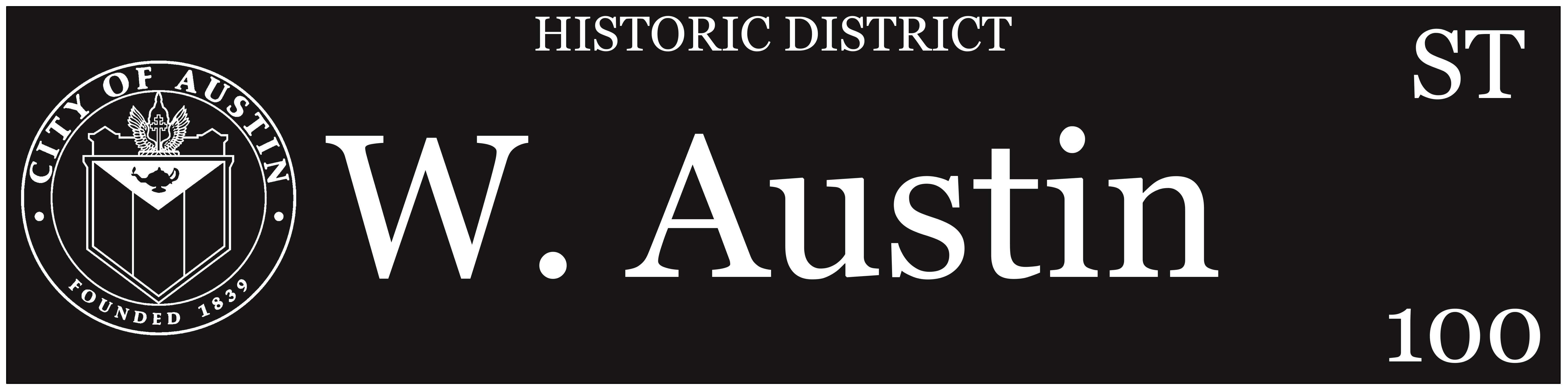 Austin, TX street sign keychain
