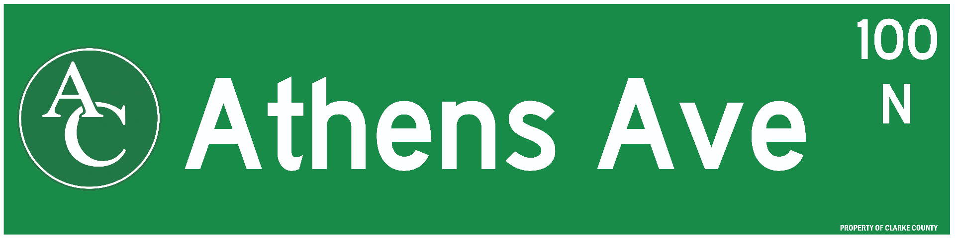 Athens, GA street sign keychain