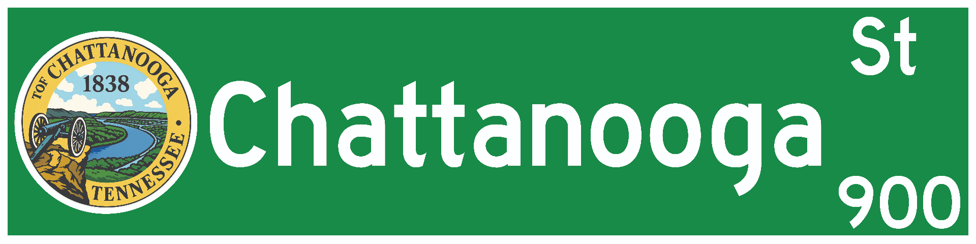 Chattanooga, TN street sign keychain