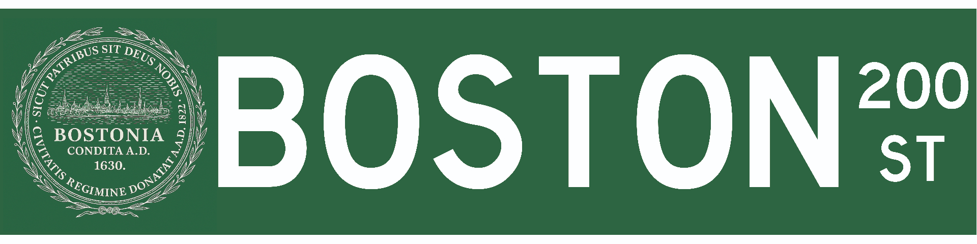 Boston, MA street sign keychain