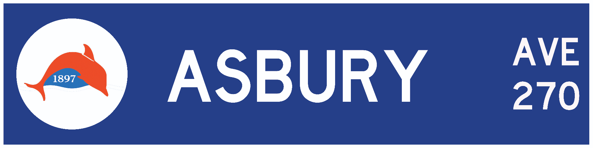 Asbury Park, NJ street sign keychain