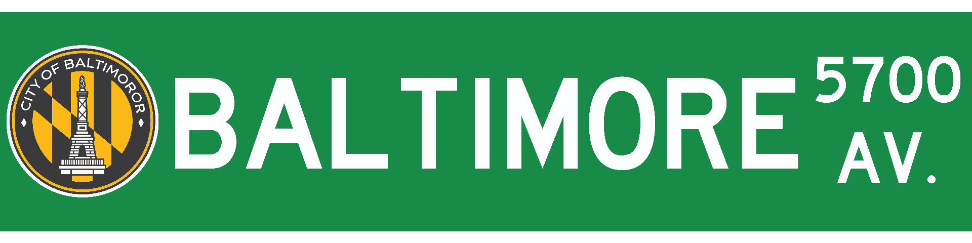 Baltimore, MD street sign keychain