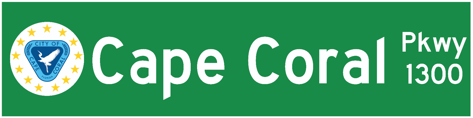 Cape Coral, FL street sign keychain