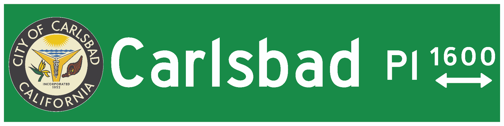 Carlsbad, CA street sign keychain
