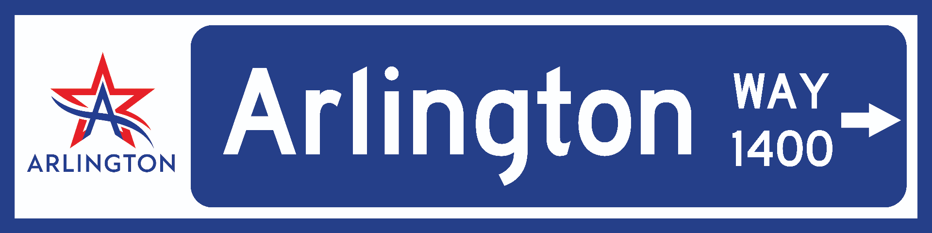 Arlington, TX street sign keychain
