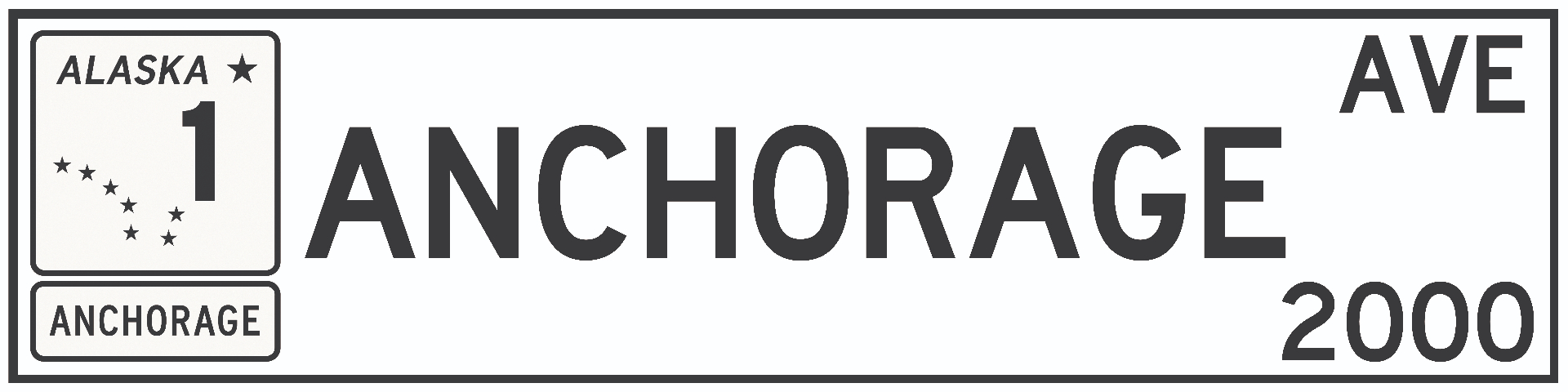 Anchorage, AK street sign keychain